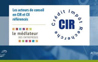 Liste officielle des acteurs du conseil en CIR-CII référencés